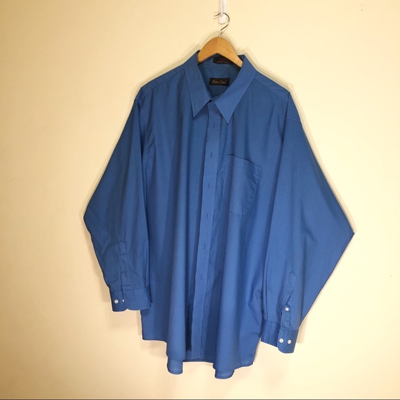 Christian Dumas Mens dress shirt Vintage blue19/35